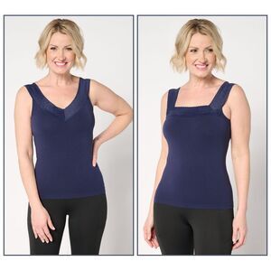 Gloria Vanderbilt Women's Top Sz S Breezies Comfort Breeze Blue A634860